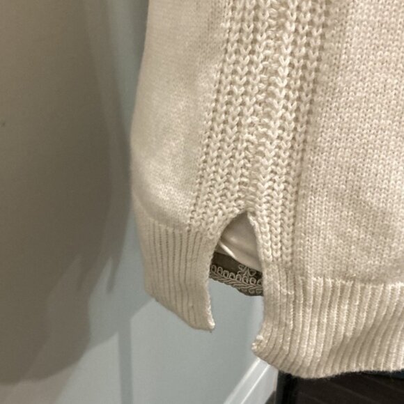 J.Crew XS Turtleneck Sweater Cream Wool Soft Knit Pullover - Picture 2 of 11